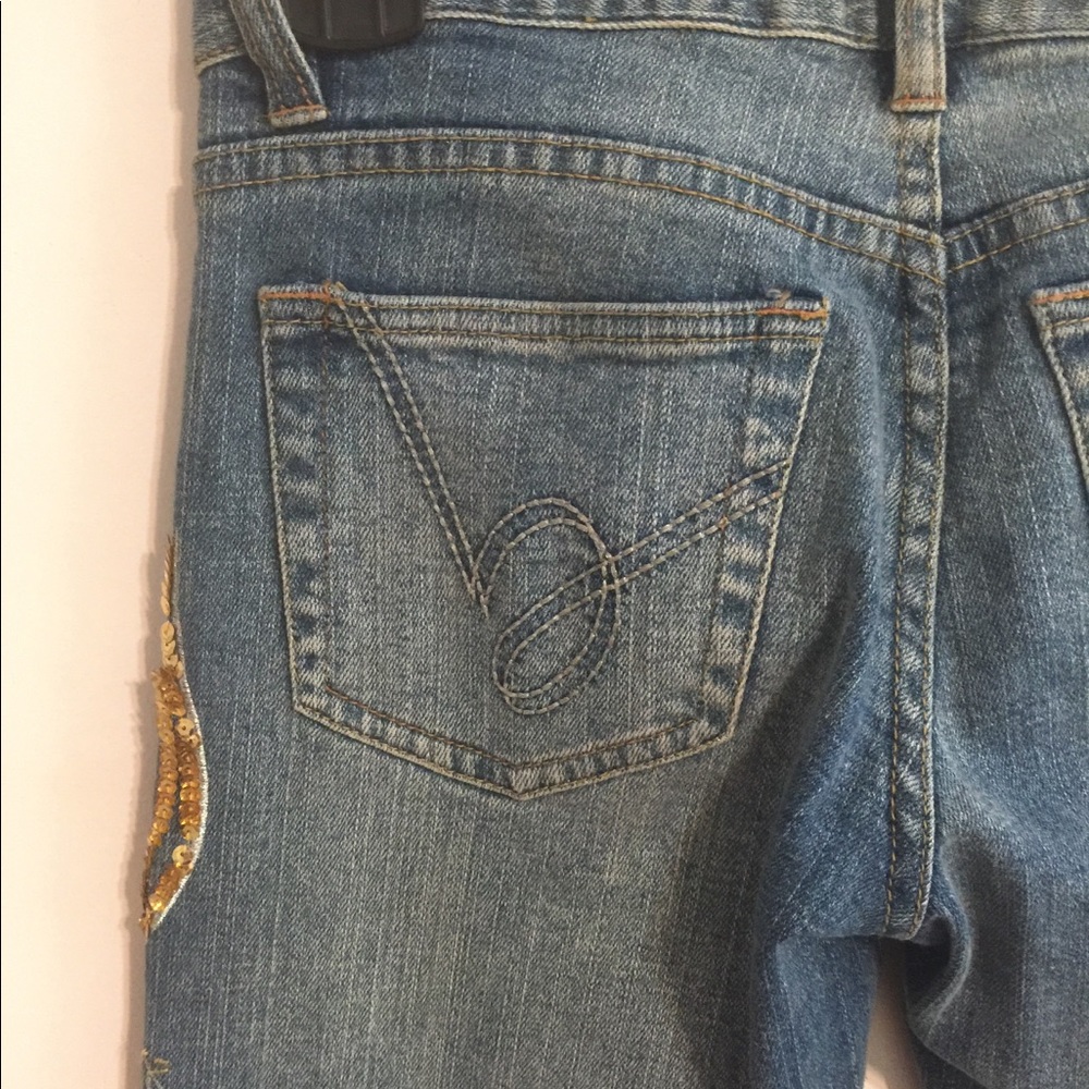 BEBE EMBELLISHED JEANS SZ 26 - Picture 6 of 8